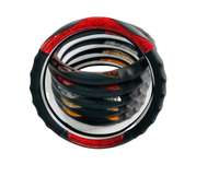 Funda de Volante de Cuero Negra Universal de 38 cm con 1 Llanta Marcan ZSP0088 para Autos, Camionetas y SUVs, Accesorio Interior