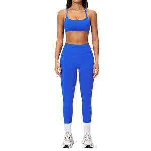 Set Yoga JY Senza Cuciture ad Alta Elasticità, Completo Sportivo da Donna <span class=keywords><strong>Aderente</strong></span> ad Asciugatura Rapida, Reggiseno Sportivo con Schiena Bella, <span class=keywords><strong>Abbigliamento</strong></span> Fitness - Product Image 3