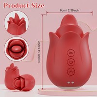 Vibrator mit 10 Geschwindigkeiten, Stoßfunktion, Einziehbarer Zunge, Lecken, Klopfen, Brustwarzen-Saugen, Klitoris-Stimulation für Paare