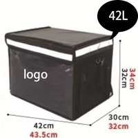 NICELIFE NF807 Top Case LED imperméable et isolé pour moto, livraison de nourriture, matériau non tissé, design portable, fermeture à glissière