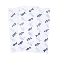 Papier d'emballage transparent avec motif de texte bleu foncé pour l'emballage de montres et l'emballage de produits de luxe
