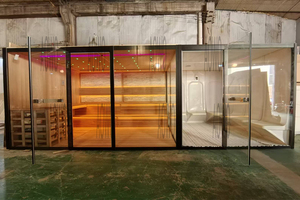 Sauna al aire libre y sala de <span class=keywords><strong>vapor</strong></span> combinada, sauna infrarroja de <span class=keywords><strong>vapor</strong></span> húmedo, casa prefabricada, <span class=keywords><strong>baño</strong></span> <span class=keywords><strong>turco</strong></span> - Product Image 3