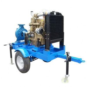 Farm Agricultural Irrigation Use diesel Engine <b>Water</b> <b>Pump</b> With Trailer - Product Image 1