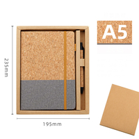 Nouveau planificateur A5 avec couverture en liège écologique Logo personnalisé Pages personnalisées Carnets de notes avec porte-stylo Coffret cadeau