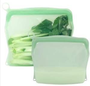 Sac à fermeture éclair en silicone de qualité alimentaire sans BPA, sac de conservation des aliments réutilisable, sac de congélation en silicone, sac à fermeture éclair pour aliments, récipient de conservation des aliments - Product Image 4