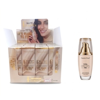 Fond de teint liquide mat longue tenue, contrôle du sébum, couvrance totale, fini peau nue, maquillage du visage, 4 teintes pour femmes
