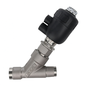 Vanne d'angle pneumatique à commande d'air, d'eau et de vapeur en acier inoxydable à double action, commande urgente Covna - Product Image 3