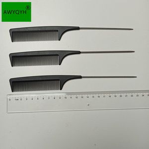 Peigne à queue de rat antistatique et résistant à la chaleur pour salon de coiffure, peigne à queue métallique en carbone pour tressage, vente en gros - Product Image 4