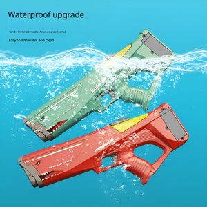 Pistola <span class=keywords><strong>de</strong></span> Agua Eléctrica Automática con Luz LED, Diseño <span class=keywords><strong>de</strong></span> Tiburón, Alta Presión, Recargable, Resistente al Agua, Juguete para Piscina y Playa <span class=keywords><strong>de</strong></span> Verano - Product Image 5