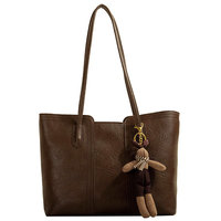 Tas Tote Wanita Kulit PU Desainer Mewah PLAYMAX dengan Logo Custom, Pola Permen, Tahan Air, Ritsleting, Kapasitas Besar