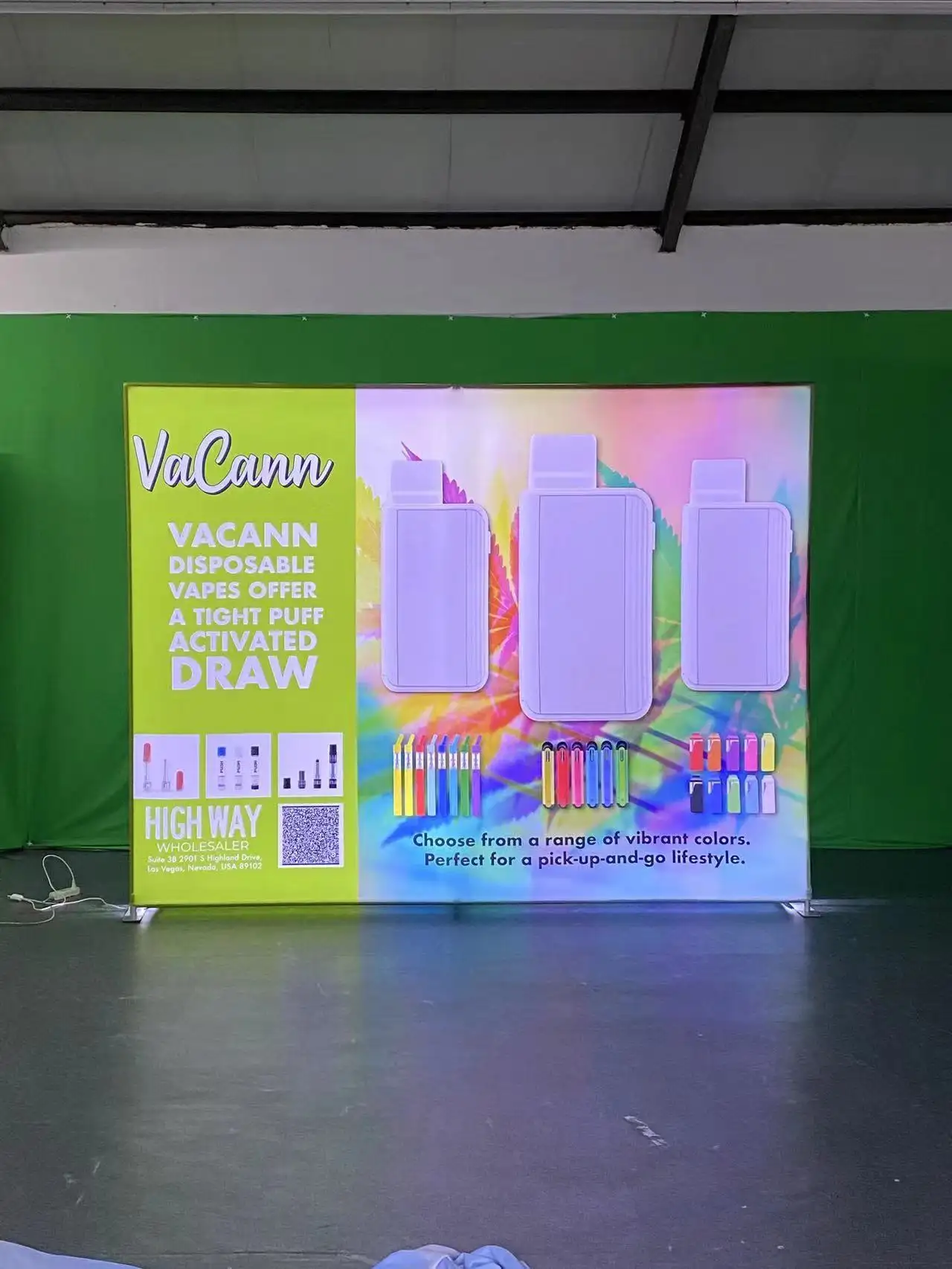 Menyalakan latar belakang bercahaya Backlit Pop Up Display untuk pameran dagang