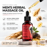 Huile de massage aux herbes pour hommes, extrait de racine de maca et de ginseng, biologique, végétalienne, sans cruauté, sans parfum, huile essentielle pour la vitalité masculine