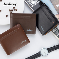 Dompet Pendek Kulit PU untuk Pria, Dompet Bisnis Bermerek, Dompet Tangan Kulit PU untuk Pria