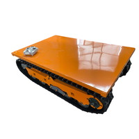 Véhicule électrique télécommandé sur chenilles en caoutchouc, compact, tout-terrain, idéal pour le transport et les applications tout-terrain intensives