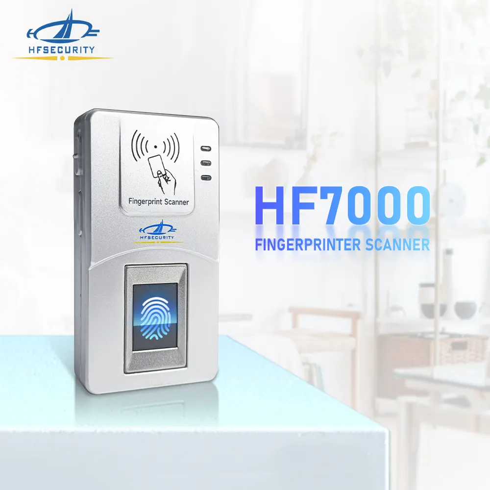 HFSecurity kartu NFC RFID HF7000 nirkabel untuk mendaftar pilih sertifikat FBI 99.9% pemindai sidik jari Akurasi