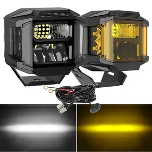 Luz antiniebla superbrillante, vainas de luz Led amarillas de 3 pulgadas con Tirador Lateral para camiones UTV 4X4