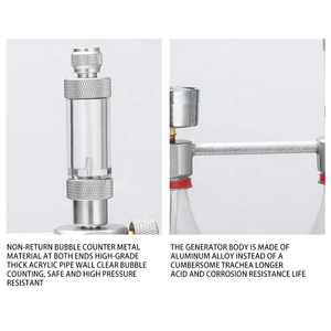 Kit de generador de <span class=keywords><strong>CO2</strong></span> para acuario DIY ecológico de Metal ZRDR con difusor de presión para plantas acuáticas-sistema Acuario - Product Image 3