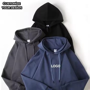 เสื้อฮู้ดดี้โอเวอร์ไซส์แบบสั่งทำพิเศษสำหรับผู้ชาย ผ้าโพลีคอตตอนหนา 300GSM สำหรับฤดูหนาว พร้อมฮู้ดบุซับใน ผ้าทอเนื้อหนา ป้องกันการเป็นขุย - Product Image 1