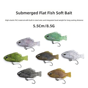 Señuelo de plástico blando ABS Pre Rigged Swimbait Bluegill con anzuelo para pesca de lubina y crappie en ríos y lagos al por mayor - Product Image 1