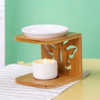 Brûleur d'encens et d'arômes en céramique de luxe personnalisé, nouveau design ajouré, pour cire et huile, avec bougie, vente en gros