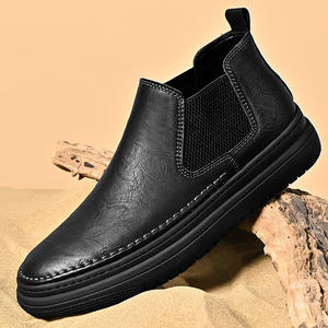 Nouveauté 2026 – Vente en gros – Chaussures décontractées pour hommes en cuir PU – Bottines confortables et respirantes en cuir pleine fleur - Product Image 2