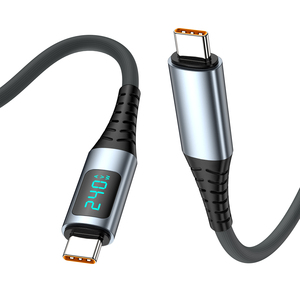 USB3.2 20 Гбит/с PD 240 Вт светодиодный дисплей Быстрая зарядка Type-C зарядный кабель с Электронным Маркером чип для Android ноутбуков и мобильных телефонов - Product Image 1