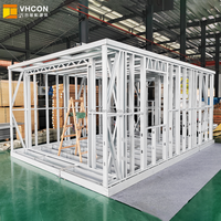 Kit de structure en acier pré-découpé à assembler soi-même, avec manuel inclus, pour la construction de villas en acier par les propriétaires constructeurs.