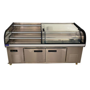 Congélateur commercial à double température de 1.8m réfrigérateur d'affichage en acier inoxydable équipement de <span class=keywords><strong>boucherie</strong></span> équipement de réfrigération - Product Image 6