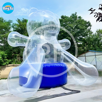 Gobelet gonflable transparent en forme de cœur, cœur gonflable transparent, cœur d'amour gonflable avec des mots à l'intérieur pour la décoration et la publicité