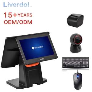 LIVERDOL 도매 공장 가격 15.6 ''터치 스크린 금전 등록기 윈도우 및 안드로이드 Pos 터미널 상점 용 열전사 프린터 - Product Image 5