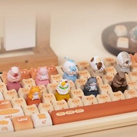Cute Single-key Personalized Mechanical Keyboard Cap 3D Animal Keycap Switch Tester Trendy Gift Cross-axis Charm Blind Box