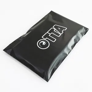 Logotipo personalizado preto eco friendly saco mailer poli sacos de transporte de plástico para a roupa sacos de discussão