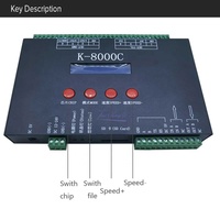 Controlador LED de Píxeles Direccionables K-8000C con Bluetooth, Software LEDEdit, Programable por Tarjeta SD, DMX512 2811 2812 RGB RGBW
