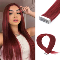 Extensiones de Cabello Sintético de Alta Calidad de 26 Pulgadas, Lisas y Rizadas, con Cinta Adhesiva Resistente al Calor, Sin Costuras