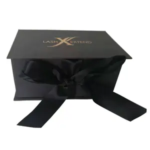 Custom Special Design black paper cardboard packaging gift box with magnet