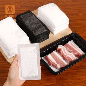 180*100mm Disposable Meat Blood Supermarket <b>Tray</b> SAP Absorbent Pads Made of <b>Paper</b> Nonwoven Technique - Product Image 4