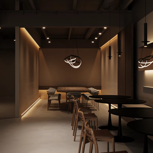 Maßgefertigte Kongo-Sapele Massivholz-Falttür, 4 Paneele + Täuschungstürblatt |   Premium-Projekte für Cafés und Gastgewerbe - Product Image 3