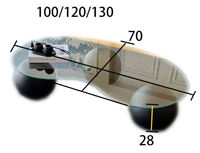 Nouvelle table basse en verre trempé style crème 2026, table à thé ronde créative et minimaliste pour petits salons