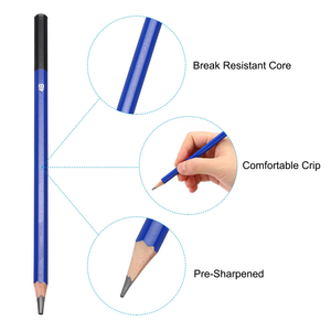 Lápices de Madera de Alta Calidad con Punta Negra y Cuerpo Azul para Uso en Oficina y Estudiantes - Product Image 2