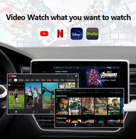 Woobox kotak Media AI Carplay nirkabel, GT2 2 + 16GB dengan Android Auto Smart YouTube & Apple Video Streaming Dongle
