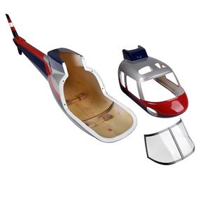 Hélicoptère RC AS350 taille 500, Fuselage pré-peint Hurricane EP425 <span class=keywords><strong>Police</strong></span> marine rouge blanc - Product Image 2