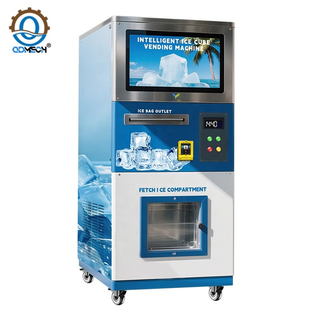 Outdoor Self Service Ice Vending Machine Large Capacity Automatic Ice Maker 24/7 Touchscreen Multiple Payment