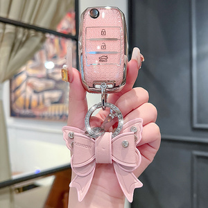 เคสกุญแจรถยนต์ TPU นุ่มแบบพรีเมียม สำหรับ KIA K3 KX3 Sportage <span class=keywords><strong>R</strong></span> GT KV7 พร้อมพวงกุญแจสีชมพู อุปกรณ์เสริมจากโรงงาน - Product Image 6