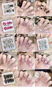 Juego <span class=keywords><strong>de</strong></span> 10 <span class=keywords><strong>Uñas</strong></span> Postizas <span class=keywords><strong>de</strong></span> Alta Calidad, Hechas a Mano y Personalizables <span class=keywords><strong>con</strong></span> Diferentes Formas, <span class=keywords><strong>Uñas</strong></span> a Presión - Product Image 2