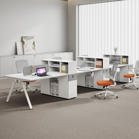 Bureau d'ordinateur automatique moderne en bois avec chaise, poste de travail combiné pour le bureau et la maison