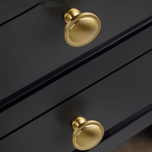 خزانة ملابس نحاسية بسيطة مقبض باب سحب درج الشمال فاخر نحاسي ذهبي مقبض خزانة مقبض درج بول - Product Image 2