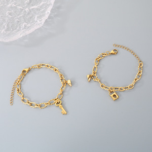 Nuovo Braccialetto Kalen con Magnete a Forma <span class=keywords><strong>di</strong></span> Chiave e Cuore in Acciaio Inossidabile, <span class=keywords><strong>Regalo</strong></span> <span class=keywords><strong>di</strong></span> Anniversario per Coppie - Product Image 2