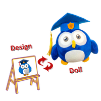 OEM ODM Faible MOQ Personnalisé Peluche Dessin Animé Mignonne Poupée Sac à Dos Porte-clés Coussin Animal en Peluche Jouet Coton PP Conception Personnalisée