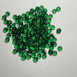 Creato spinello fondo piatto rotondo Cabochon 4mm 8mm 9mm 10mm pietra preziosa spinello verde blu - Product Image 3