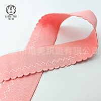 Bande élastique en nylon jacquard haute élasticité Wenmei, bord ondulé, forme croissant, élastique picot pour sous-vêtements, 50 yards/rouleau